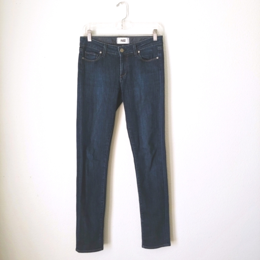 Paige | Skyline Skinny Straight Dark Wash Jeans